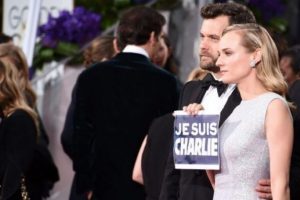 Hollywood kırmızı halıda 'Charlie Hebdo'yu unutmadı!