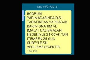 Bodrum'da 25 g&uuml;n su kesintisi