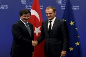 Davutoğlu, Avrupa Konseyi Başkanı ile bir araya geldi
