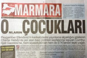 Bu manşet karikat&uuml;r provokasyonuna !