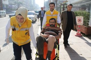Kazayla kendisini vurdu, g&ouml;r&uuml;nt&uuml;leri g&uuml;lerek izledi