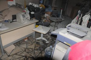 PTT şubesinde yangın