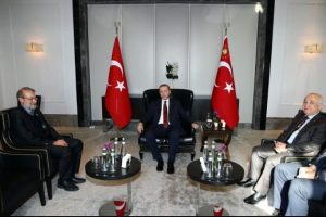 Erdoğan İran Meclis Başkanıyla g&ouml;r&uuml;şt&uuml;