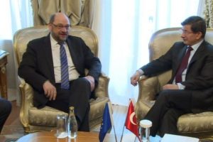 Davutoğlu, AP Başkanı ile g&ouml;r&uuml;şt&uuml;