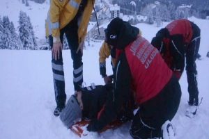 Bursa'da talihsiz kayak&ccedil;ıya b&ouml;yle m&uuml;dahale edildi