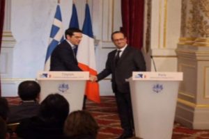 &Ccedil;i&ccedil;eği burnunda başbakan, Hollande ile g&ouml;r&uuml;şt&uuml;