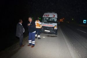 Kazaya giden ambulans kaza yaptı