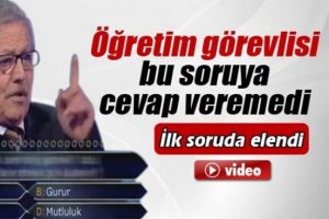 Eski &ouml;ğretim g&ouml;revlisi ilk soruda elendi