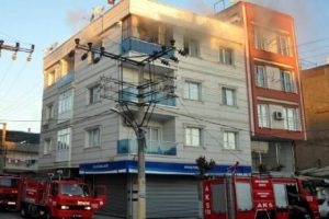 Elektrik kontağı yangına yol a&ccedil;tı