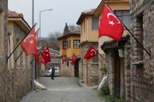 O k&ouml;yde her eve T&uuml;rk bayrağı asıldı!