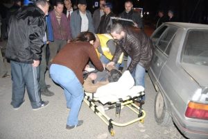 &Ouml;l&uuml;m direksiyon başında yakaladı