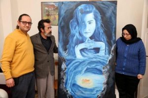 &Ouml;zgecan tablosunu yapıp ailesine armağan etti