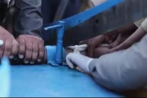 IŞİD, hırsızlıkla su&ccedil;ladığı gencin elini kağıt giyotiniyle kesti