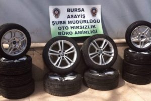 Bursa'da siparişle lastik &ccedil;alan şebeke &ccedil;&ouml;kertildi!