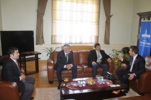 Rekt&ouml;rden Bakan &Ccedil;elik'e ziyaret