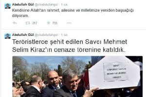 G&uuml;l'den Twitter'da &ouml;nce fotoğraf sonra mesaj