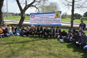 Savcı Kiraz'ın şehit edilmesini kitap okuyarak kınadılar