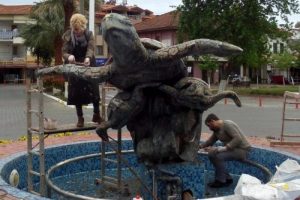 Caretta caretta heykeli yenileniyor