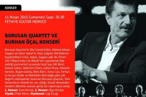 Borusan Quartet ve Burhan &Ouml;&ccedil;al Nil&uuml;fer'de aynı sahnede olacak