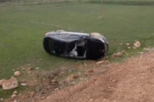 Belediye başkanının makam aracı takla attı