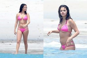 Selena Gomez'e bikini k&uuml;&ccedil;&uuml;k gelince...