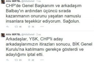 CHP'li Atilla Sertel'in adaylığı iptal edildi