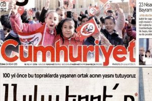91 yıl sonra bir ilk! Cumhuriyet'ten Ermenice başlık