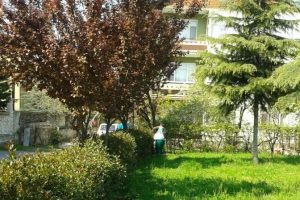 Parklara onarım &ccedil;alışması başladı
