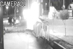 Polisi şehit eden kaza anı kamerada