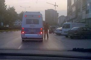 Bursa'da patencinin tehlikeli yolculuğu