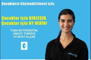 UNICEF'ten &ccedil;ocuklar i&ccedil;in Tuba B&uuml;y&uuml;k&uuml;st&uuml;n'l&uuml; &ccedil;ağrı