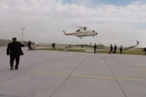 Erdoğan'ın helikopteri alana inemedi