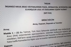 İHA'ların u&ccedil;uşlarına d&uuml;zenleme geldi