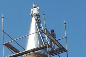 Bursa'da Ş&uuml;kriye Camii'nin minaresi yenilendi