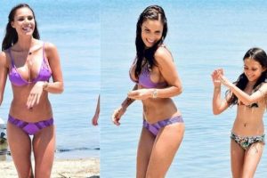 Lara Surol d&uuml;zg&uuml;n fiziğiyle nefes kesti...