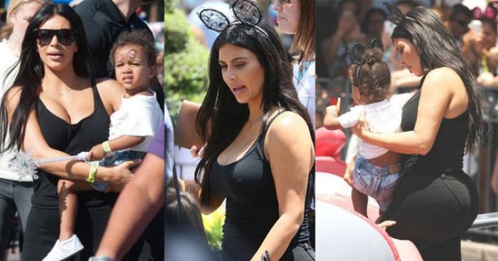 Kim Kardashian &ccedil;ocuk partisine s&uuml;tyensiz katıldı...