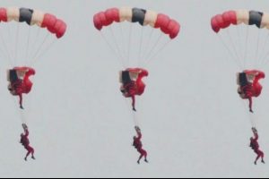 Paraş&uuml;t g&ouml;sterisinde &ouml;l&uuml;me ramak kala