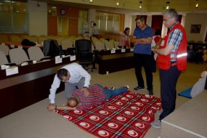 Bursa'da belediye personeline  ilkyardım eğitimi