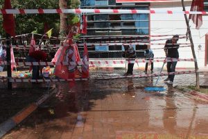 Katliamın adresi Amara K&uuml;lt&uuml;r Merkezi'nde temizlik