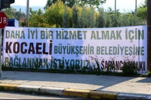 Sapanca'da 'Kocaeli'ne bağlanmak istiyoruz' eylemi