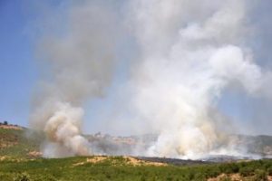 Tunceli'de komando tugayı yakınlarında yangın &ccedil;ıktı