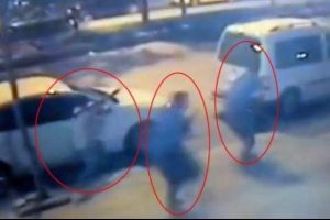 Polis lojmanlarına yapılan saldırı g&uuml;venlik kamerasında