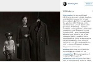 &Uuml;nl&uuml; manken şehitlere dua istedi