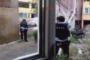 Polis ve ter&ouml;ristin karşı karşıya geldiği g&ouml;r&uuml;nt&uuml;ler