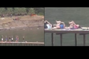 &Ouml;l&uuml;mden d&ouml;nen ka&ccedil;aklar yoga yapan kadınları şaşırttı