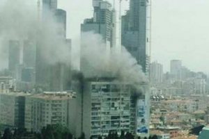 Mecidiyek&ouml;y Hukuk&ccedil;ular Sitesi'nde yangın