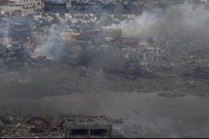 &Ccedil;in'deki kıyamet gibi patlamanın ardından b&ouml;lgede h&acirc;l&acirc; dumanlar y&uuml;kseliyor