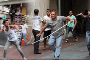Ter&ouml;r eyleminde taşlı sopalı kavga: 15 yaralı