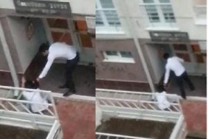 Sevgilisine sokak ortasında şiddet uyguladı
