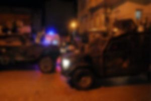 Polis aracının ge&ccedil;işi sırasında patlama!